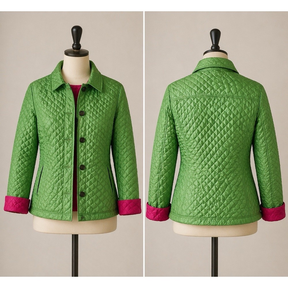 ca.sual by c.a. sport Women's Green 100% Silk Jacket w/ Polyester lining M